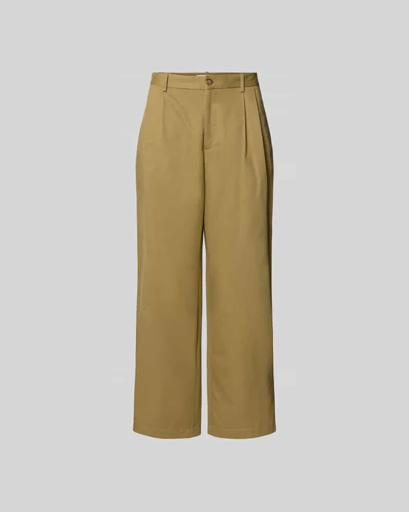 Kitsuné Relaxed Fit Stoffhose aus Baumwolle Beige