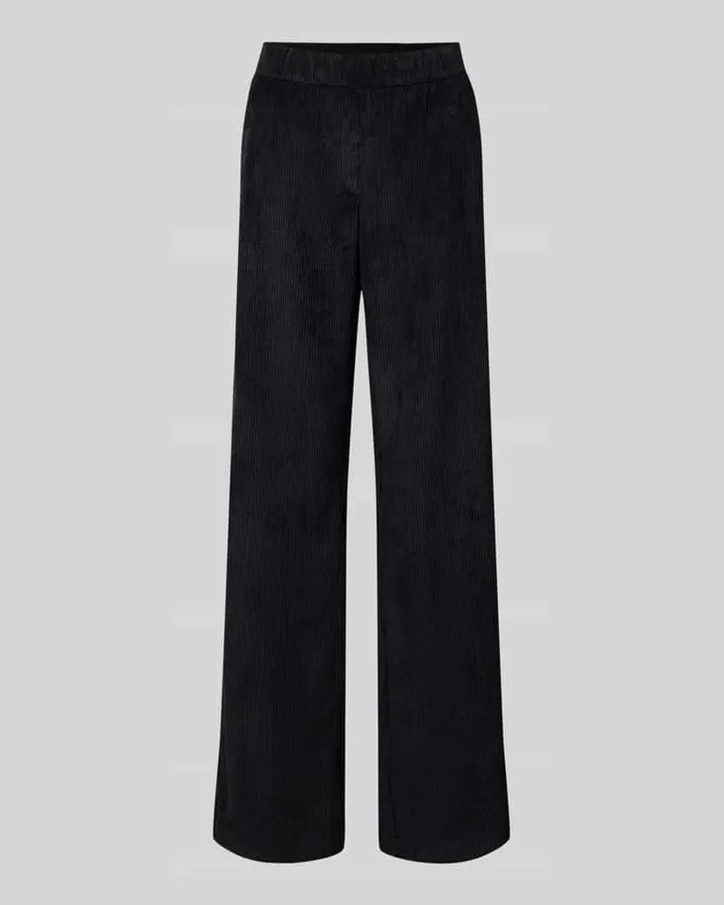 MAC Jeans Flared Cordhose mit Paspeltaschen am Gesäß Modell 'CHIARA Black