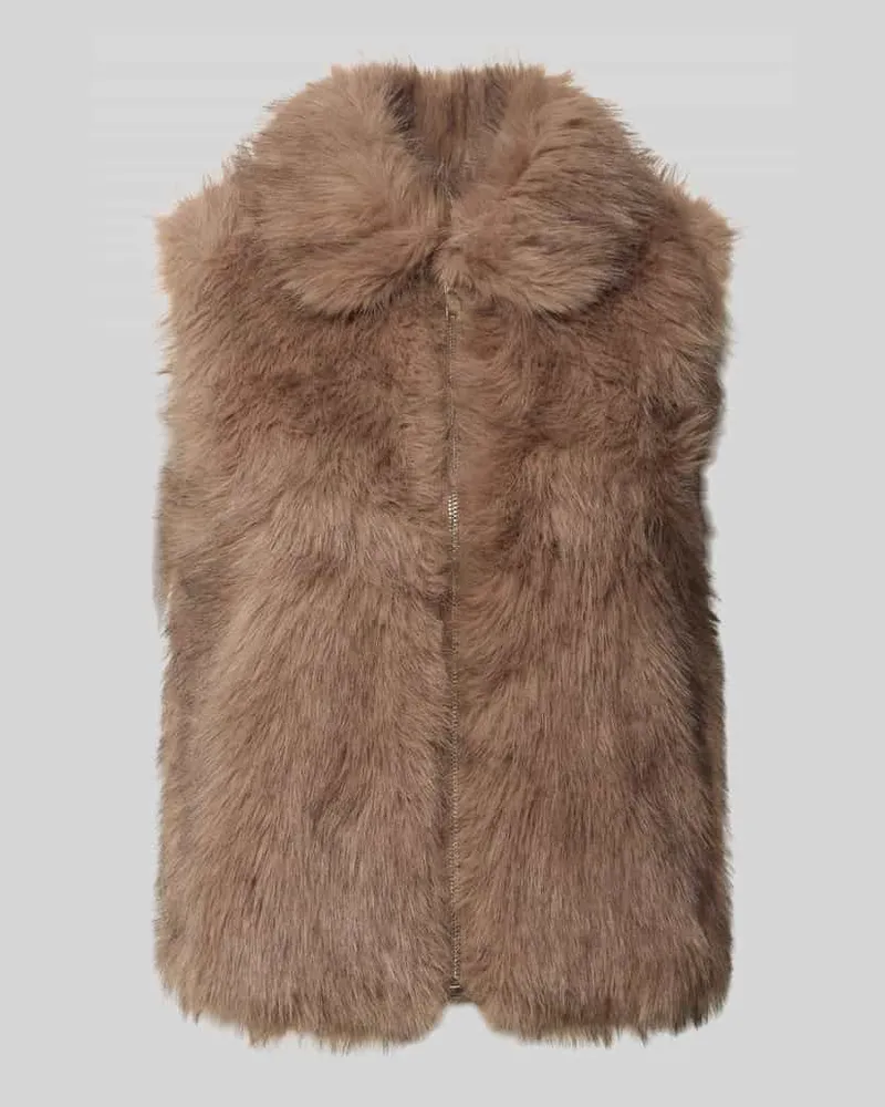 OPUS Weste mit Webpelzoptik Modell 'Wafury Camel