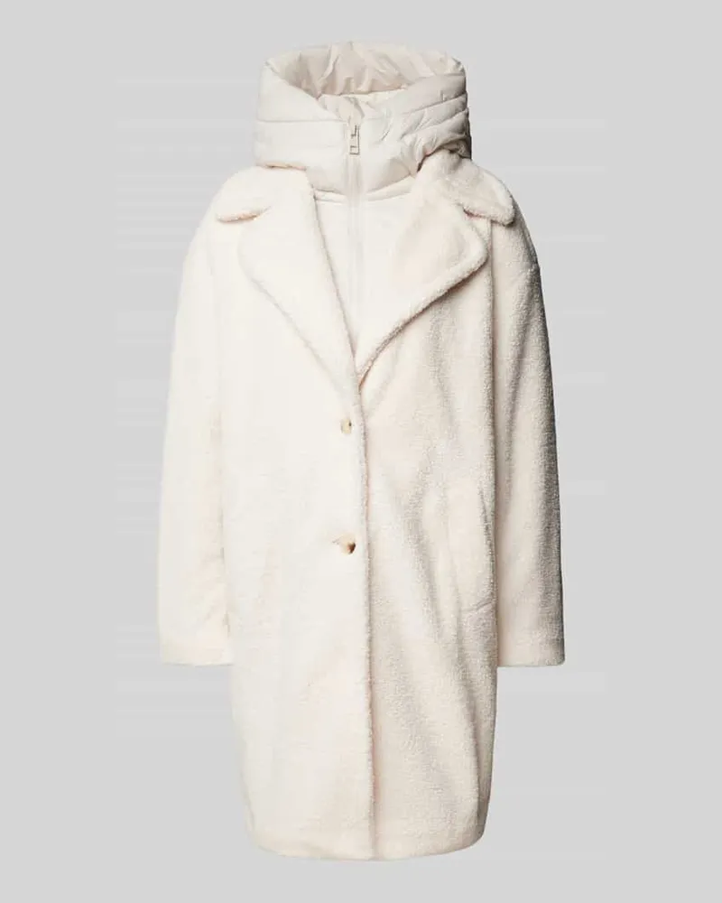 Christian Berg Mantel mit Stehkragen Offwhite