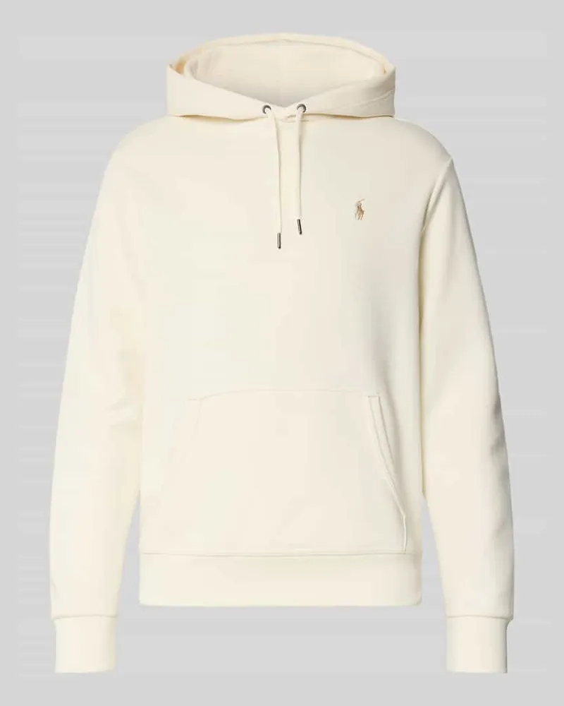 Ralph Lauren Hoodie mit Label-Stitching und Känguru-Tasche Offwhite