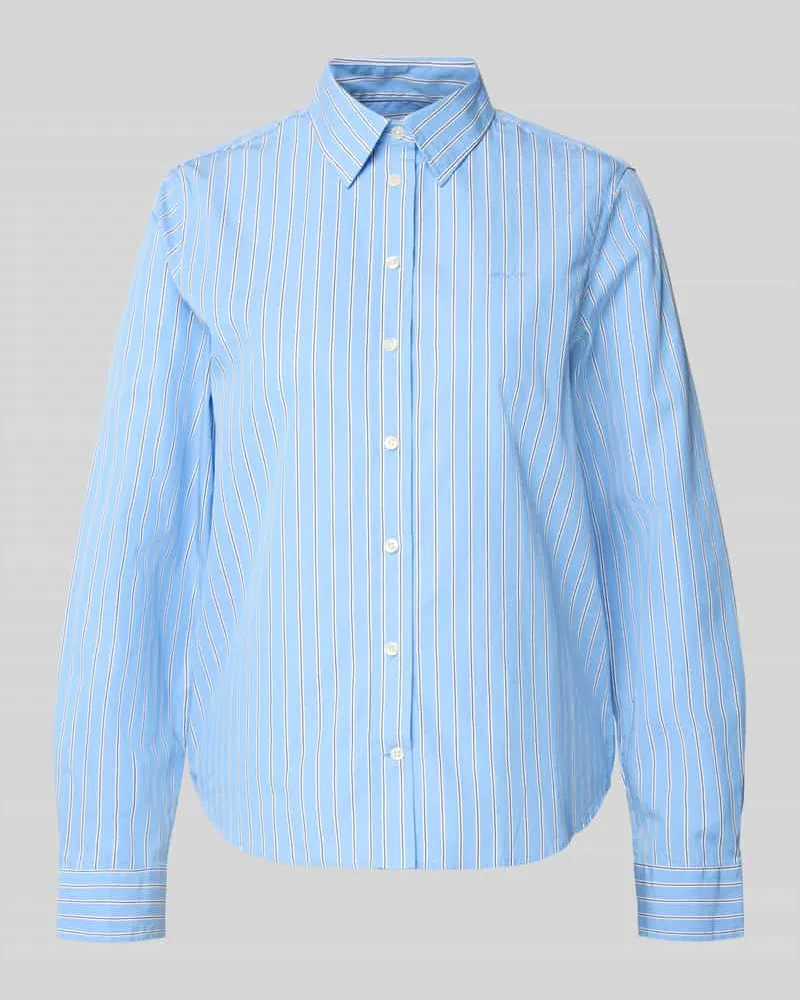 Gant Regular Fit Bluse mit Label-Stitching Modell 'ONEBUY Hellblau