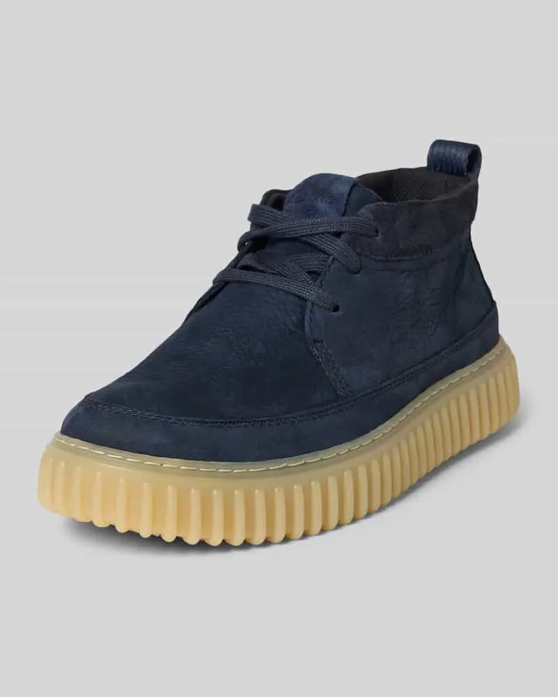 Clarks Schnürschuhe mit strukturierter Sohle Marine