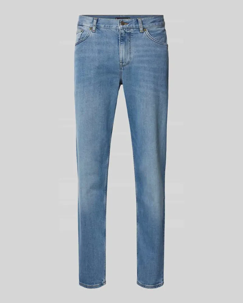 Tommy Hilfiger Straight Fit Jeans im 5-Pocket-Design Modell 'HARLEM Hellblau