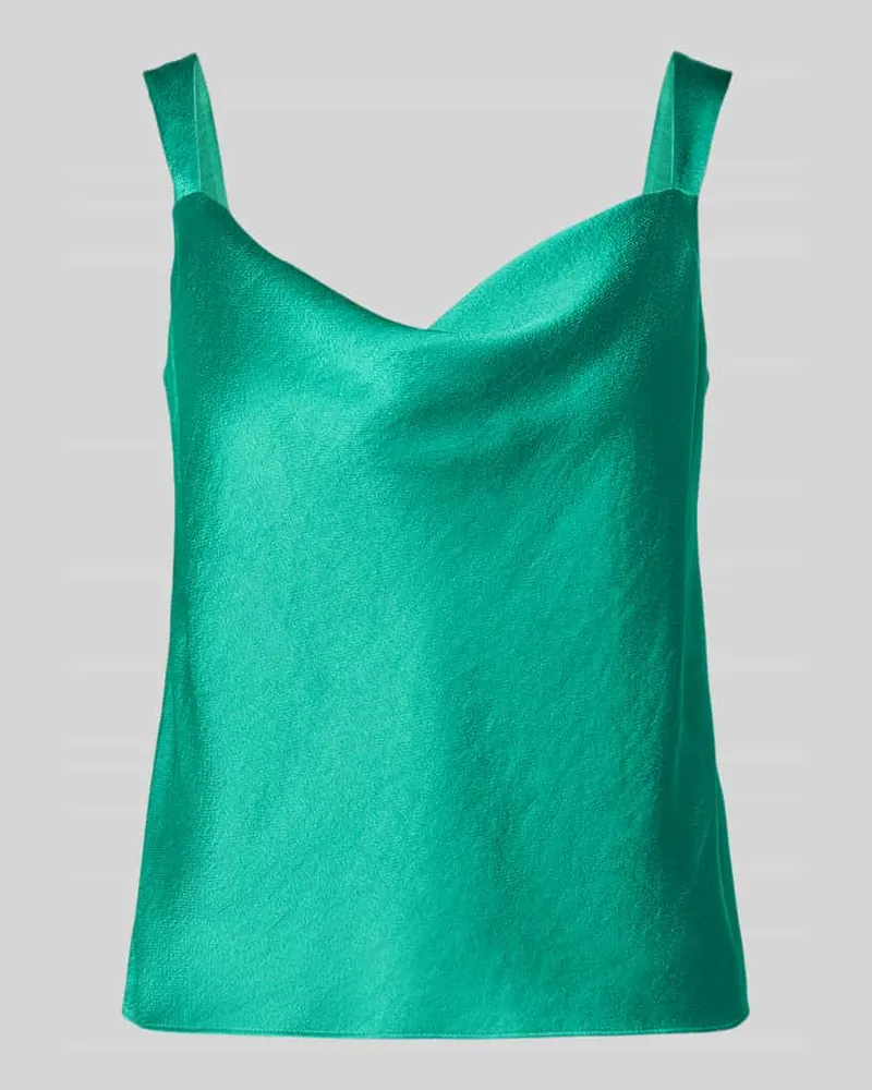 Marc Cain Blusentop aus Satin mit Wasserfall-Ausschnitt Smaragd