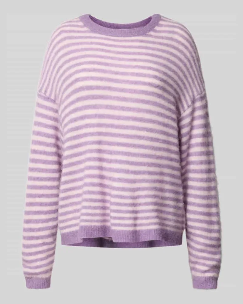 American Vintage Oversized Strickpullover mit Rundhalsausschnitt Modell 'NENYBA Flieder