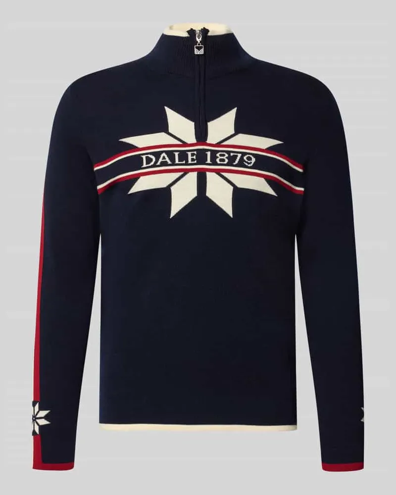 Dale of Norway Wollpullover mit Label-Print Modell 'Nale Marine
