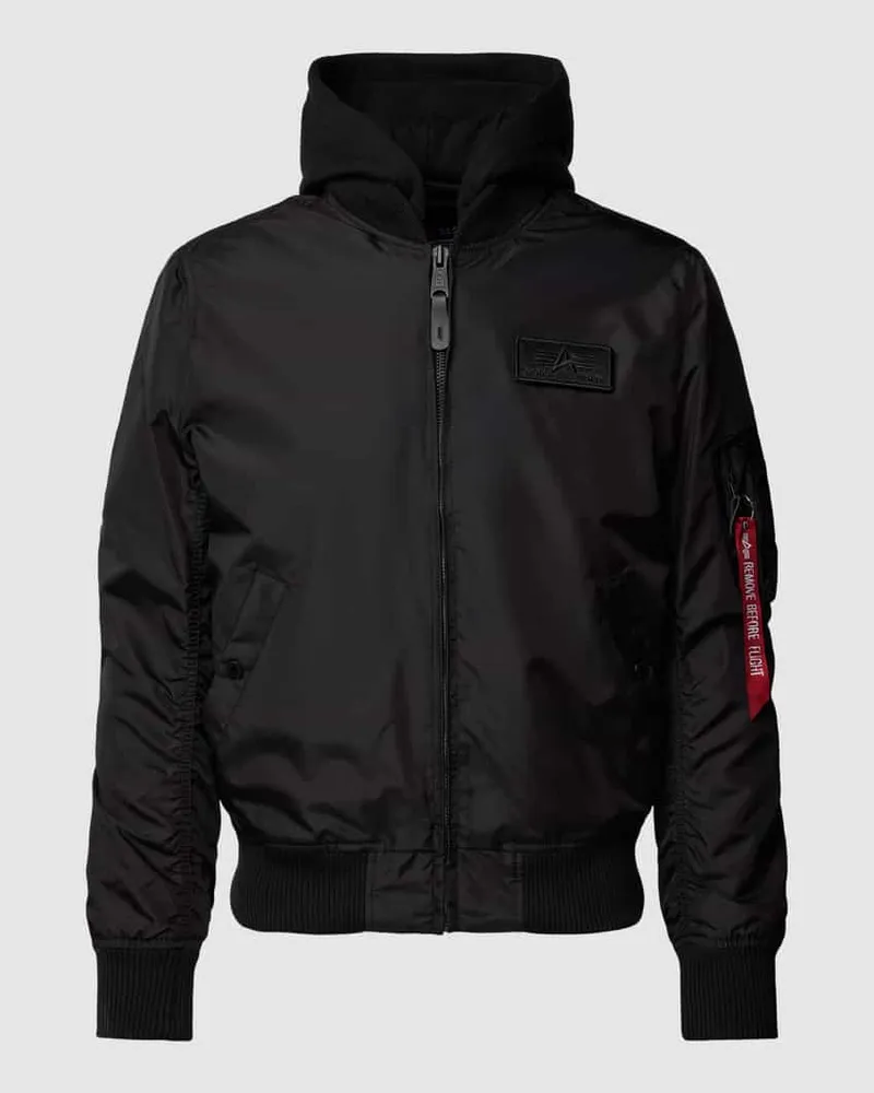 Alpha Industries Bomberjacke mit Kapuze Modell 'MA-1 TT HOOD Black