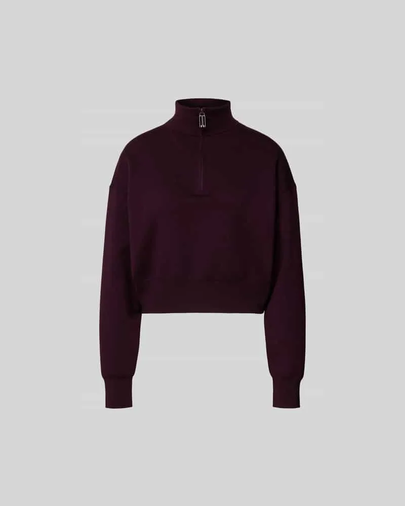 Victoria Beckham Troyer aus Woll-Mix Bordeaux