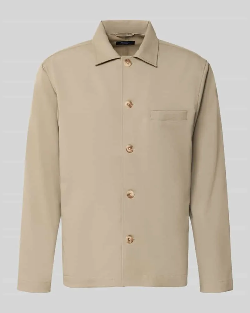 Matinique Regular Fit Hemdjacke mit Viskose-Mix Modell 'Landen Khaki