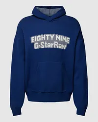 G-STAR RAW Strickpullover mit Label-Print Royal