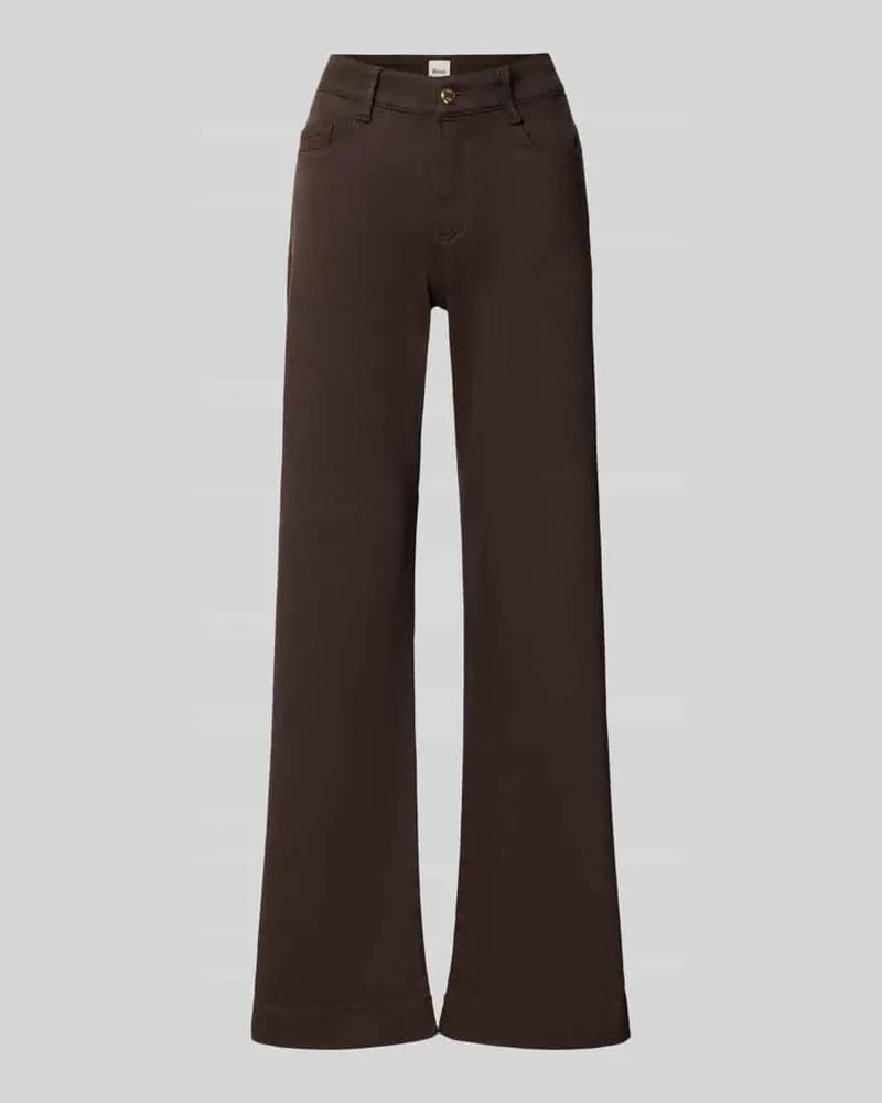 Brax Wide & Loose Fit Jeans aus Baumwoll-Mix Modell 'Maine Dunkelbraun