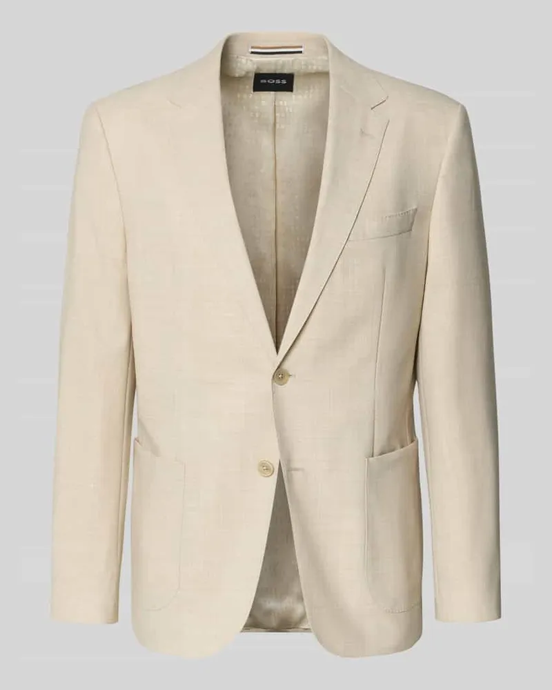 HUGO BOSS Regular Fit Anzugsakko mit Woll-Anteil Modell 'JANSON Beige