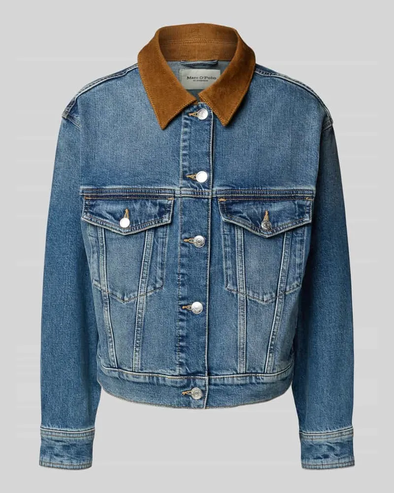 Marc O'Polo Regular Fit Jeansjacke aus Baumwoll-Viskose-Mix Jeansblau