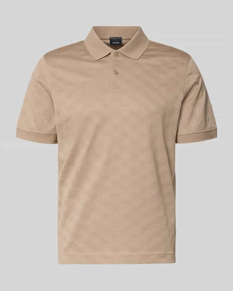JOOP! Modern Fit Poloshirt mit Strukturmuster Modell 'Roberto Beige