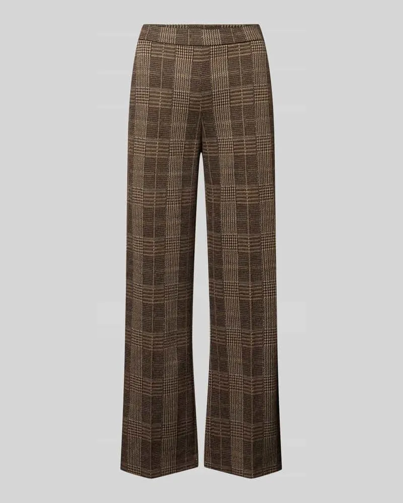 RAFFAELLO ROSSI  Business-Hose mit Glencheck-Muster Dunkelbraun