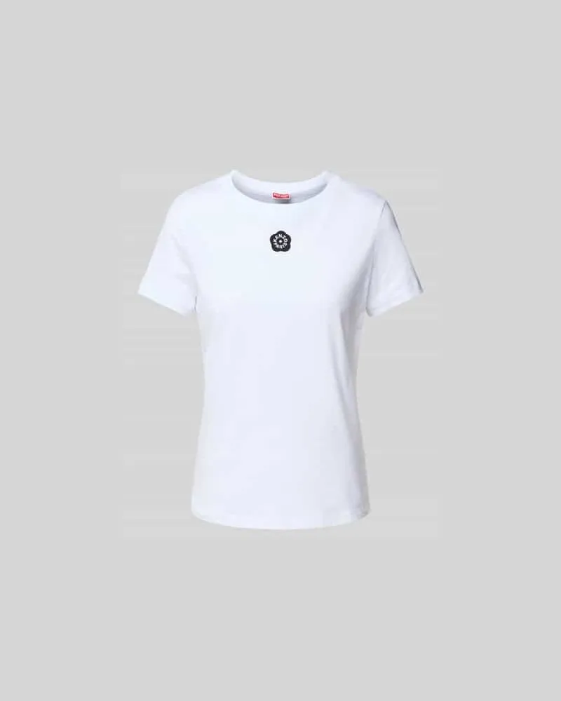 Kenzo T-Shirt mit Logo-Patch Weiss