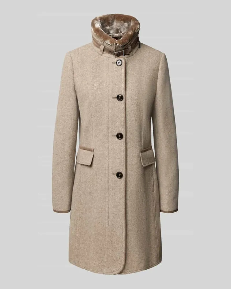 Gil Bret Mantel mit Stehkragen Beige