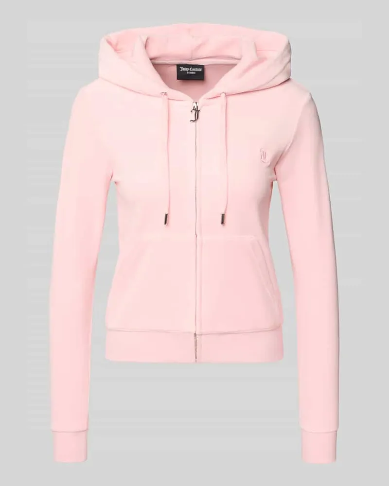 Juicy Couture Sweatjacke mit Logo-Stitching Modell 'ROBERTSON Rosa