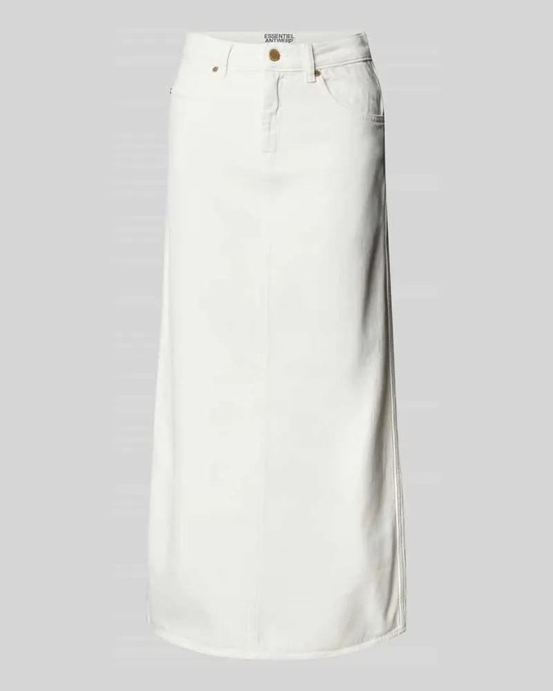 Essentiel Jeansrock mit Gehschlitz Modell 'Hobbit Weiss