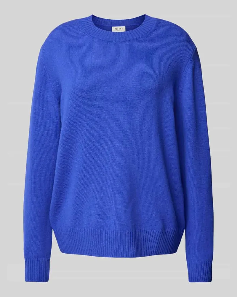 Maerz Strickpullover mit gerippten Abschlüssen Lila