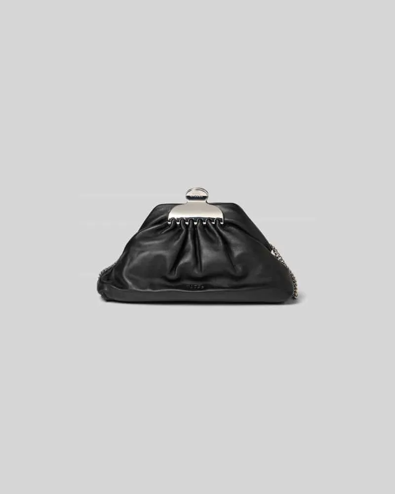 Marc Jacobs Clutch aus echtem Lammleder Black