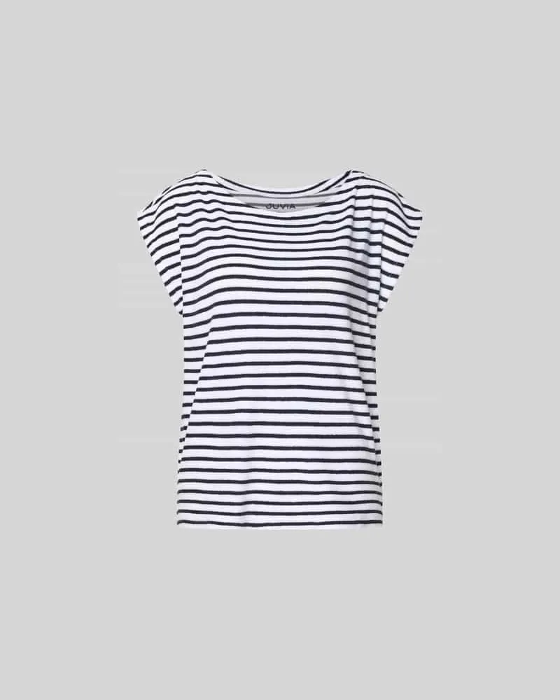 Juvia T-Shirt in Frottee-Optik Weiss