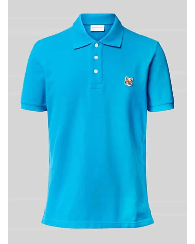 Kitsuné Poloshirt mit Motiv-Applikation Royal