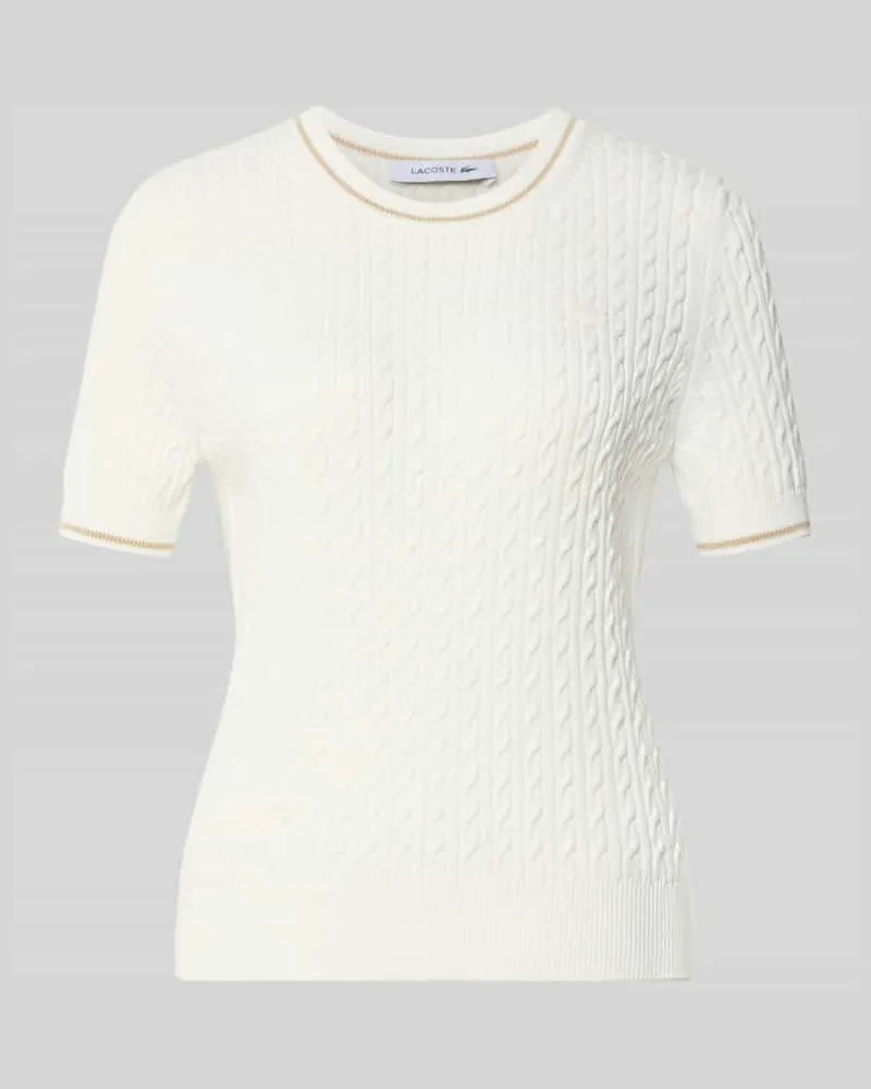 Lacoste Regular Fit Pullover aus Baumwoll-Mix Offwhite