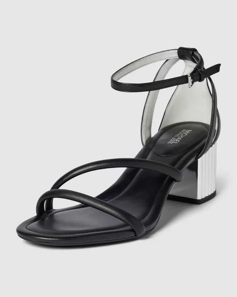 Michael Kors Sandalette aus Leder mit Blockabsatz Modell 'PORTER Black