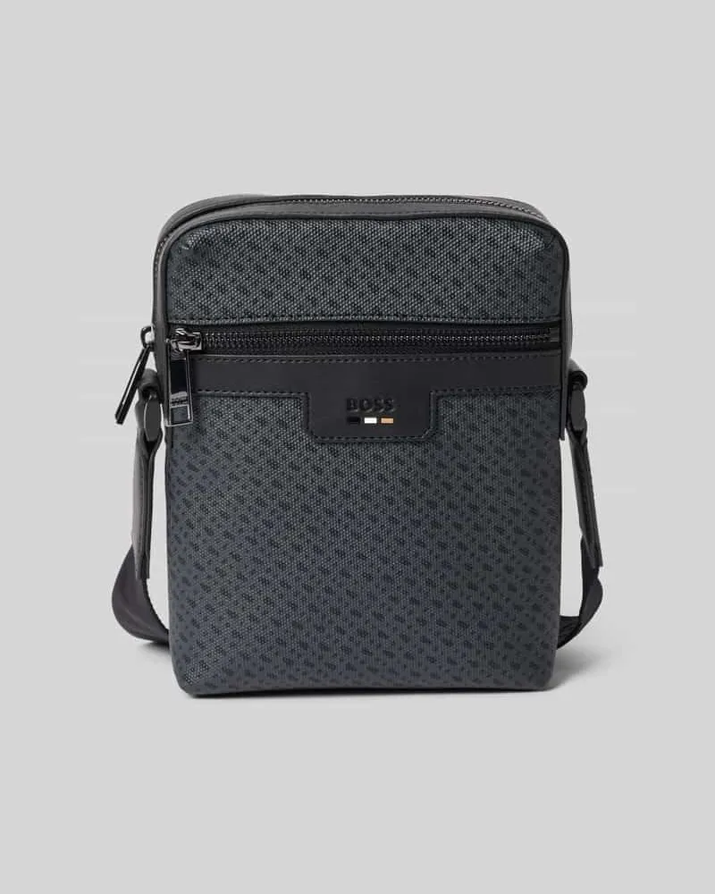 HUGO BOSS Umhängetasche mit Allover-Muster Modell 'RAY_NM Black