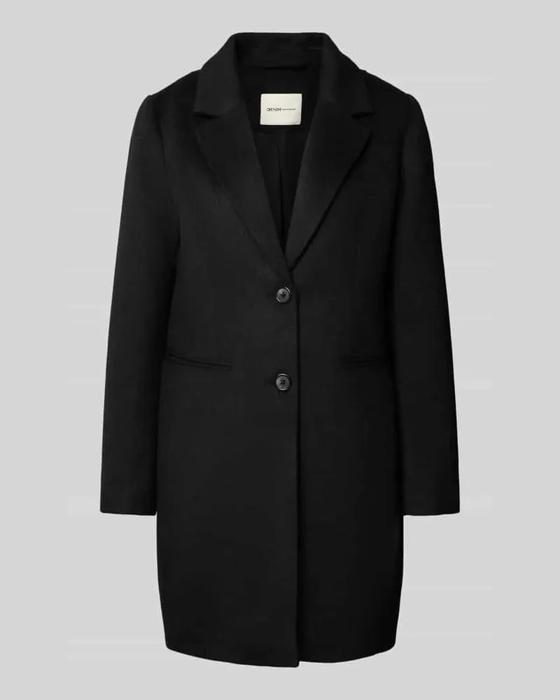 Tom Tailor Slim Fit Mantel mit Woll-Anteil Black