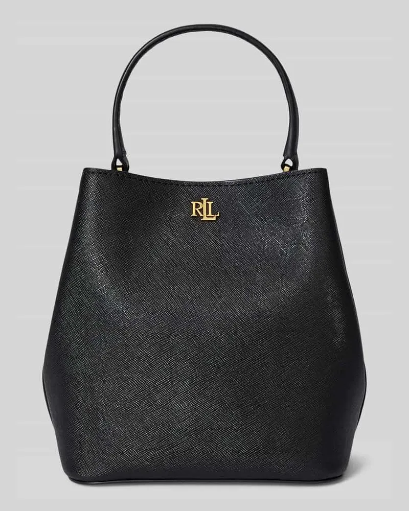 Ralph Lauren Henkeltasche aus echtem Leder mit abnehmbaren Schulterriemen Black