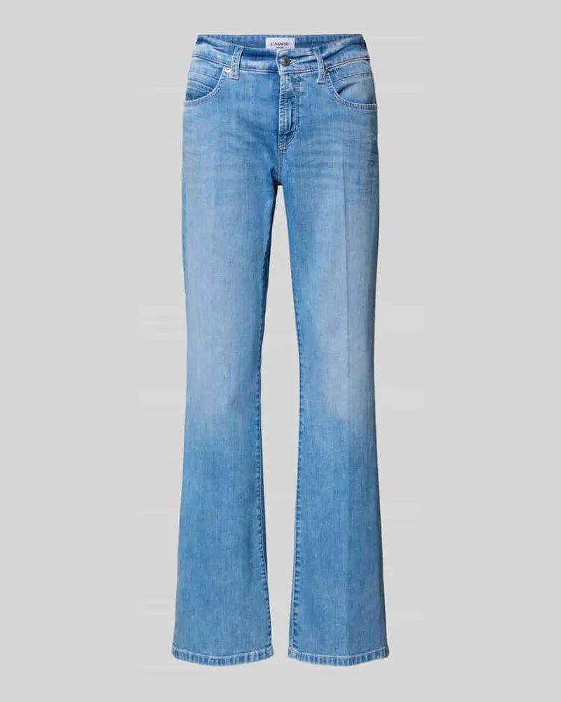 Cambio Flared Fit Jeans aus Baumwoll-Mix Modell 'PARIS Jeansblau