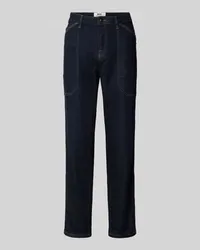 MAC Jeans Baggy Fit Jeans mit 5-Pocket-Design Modell 'Iowa Baggy Dunkelblau