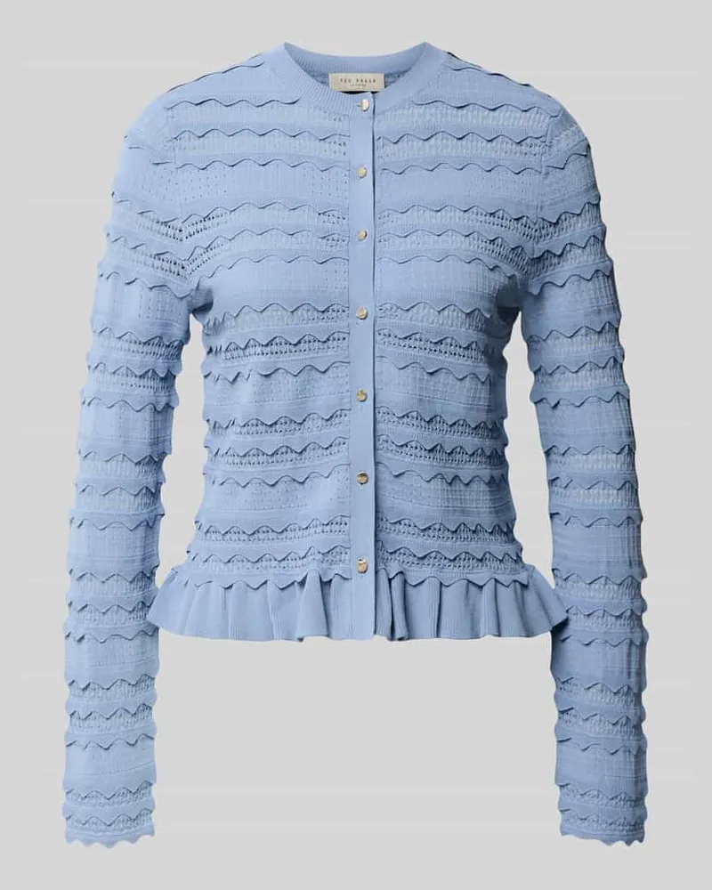 Ted Baker Regular Fit Cardigan aus Viskose-Mix Modell 'Avria Hellblau
