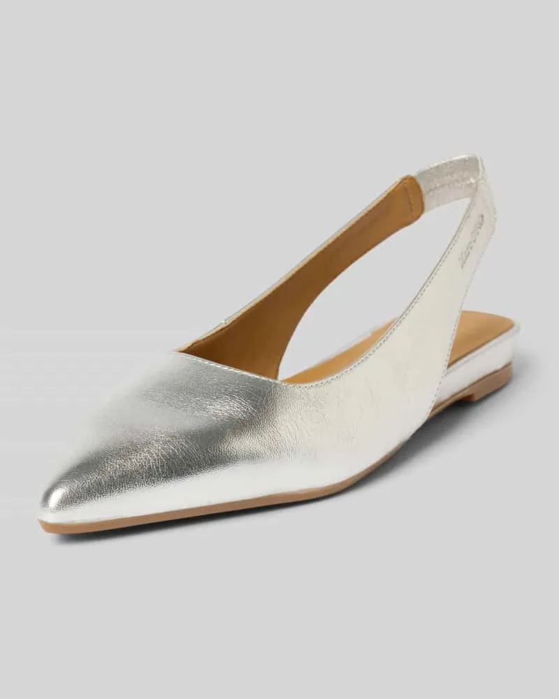 Marc O'Polo Slingbacks aus edlem Rindsleder Silber