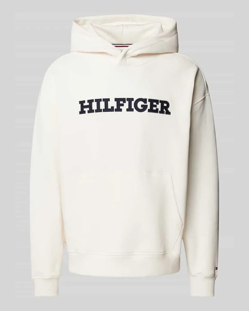 Tommy Hilfiger Hoodie mit Label- und Logo-Stitching Offwhite