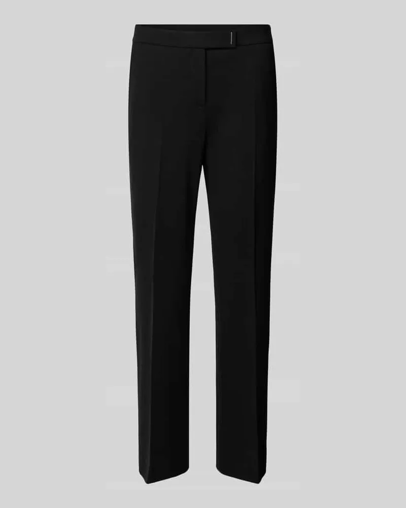HUGO BOSS Flared-Fit Schmale Hose aus Viskose-Mix Modell 'Talia Black