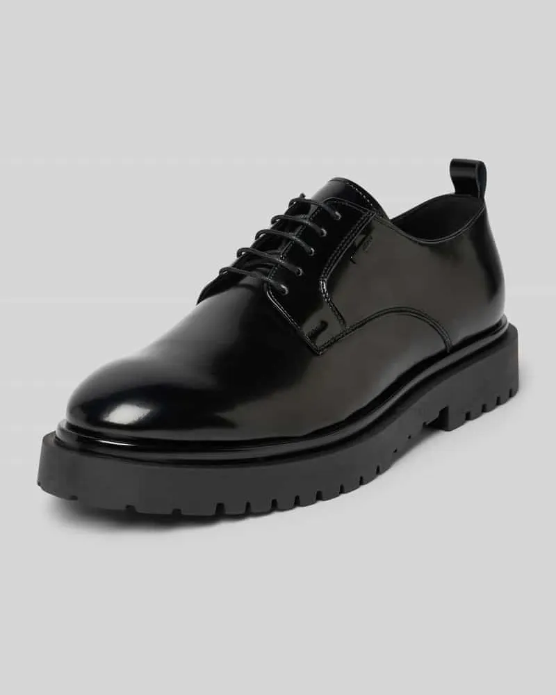 Antony Morato Derby-Schuhe mit Label-Prägung Modell 'SHINY RUSSELL Black