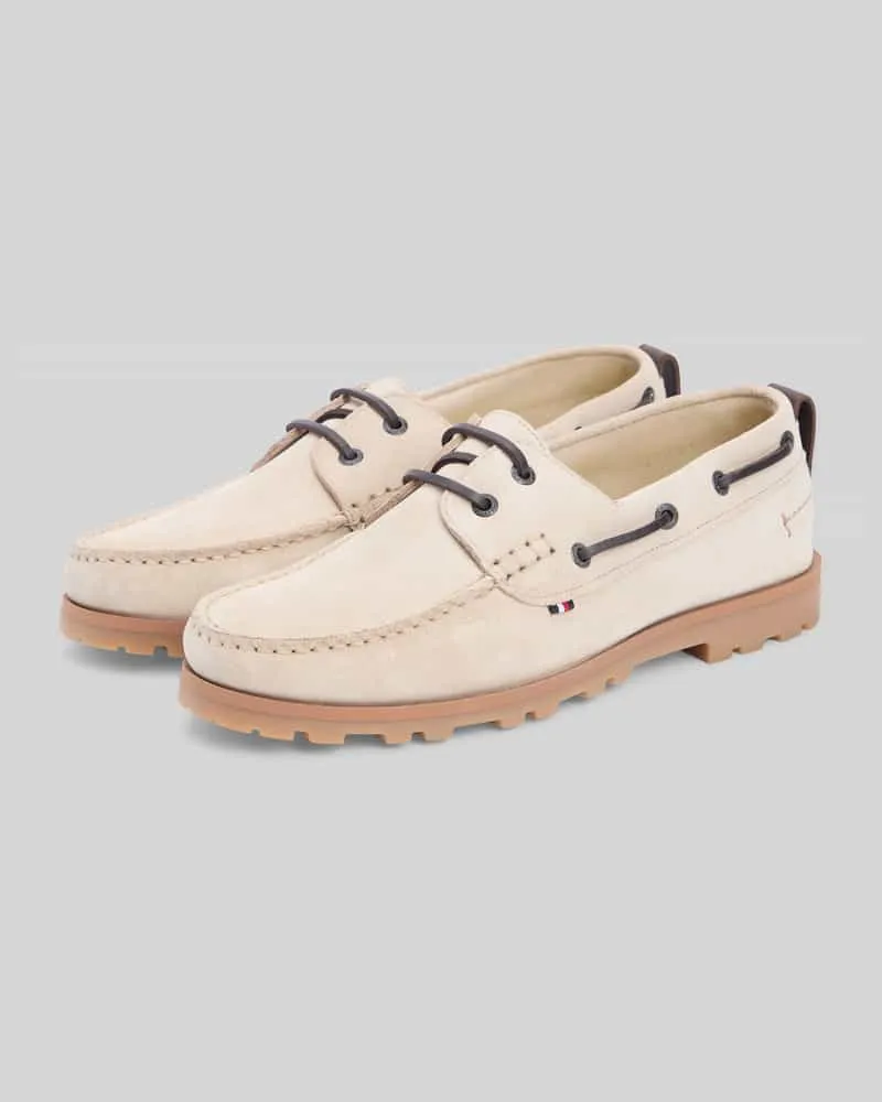 Tommy Hilfiger Loafer aus echtem Leder Beige