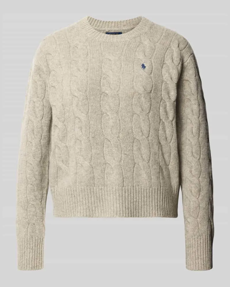 Ralph Lauren Pullover aus Woll-Kaschmir-Mix Hellgrau