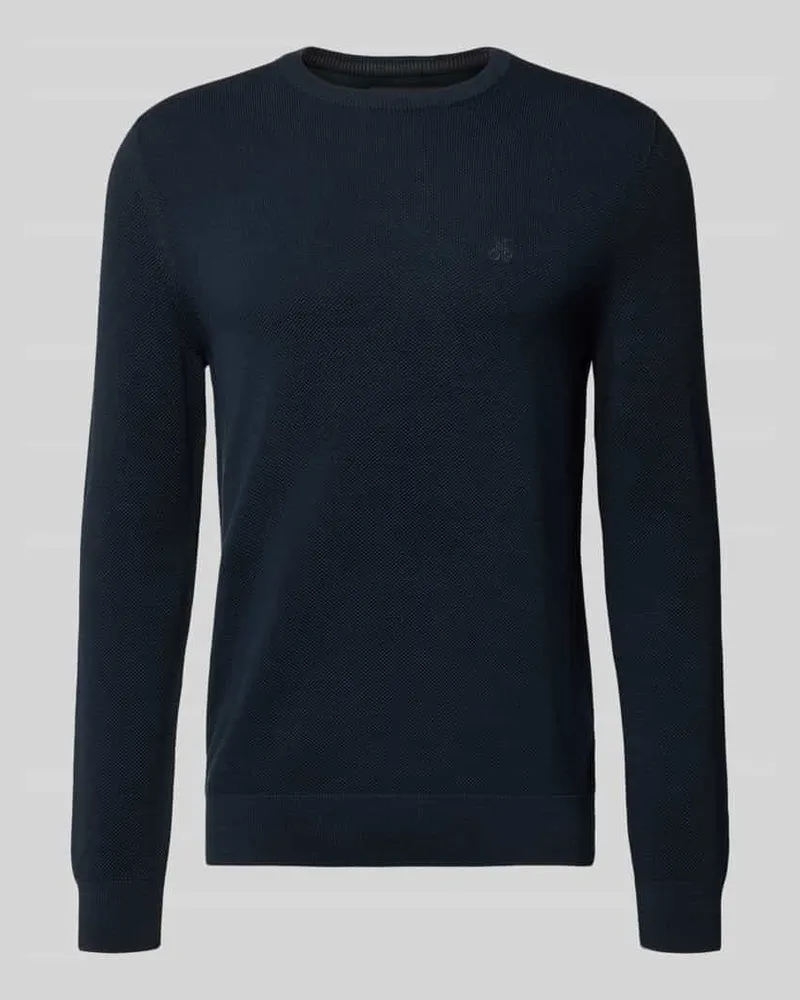 Marc O'Polo Regular Fit Strickpullover aus reiner Baumwolle Marine