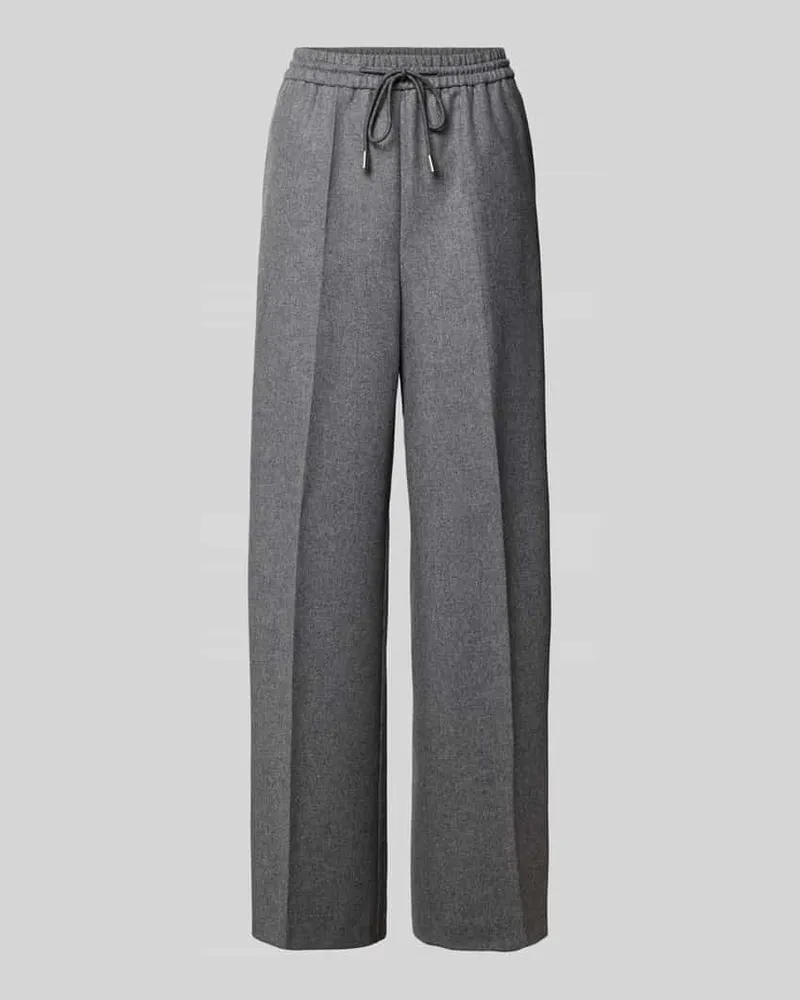 HUGO BOSS Wide Leg Stoffhose aus Woll-Lyocell-Mix Modell 'TAVITE Hellgrau