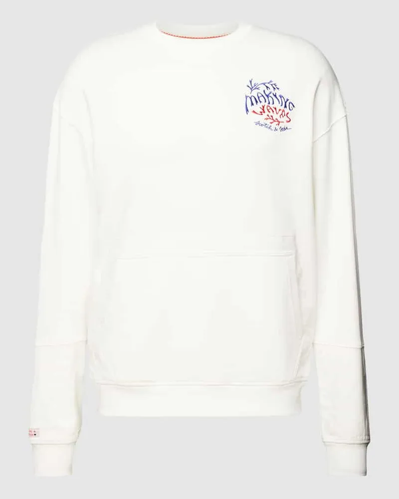 Scotch&Soda Sweatshirt mit Känguru-Tasche Offwhite