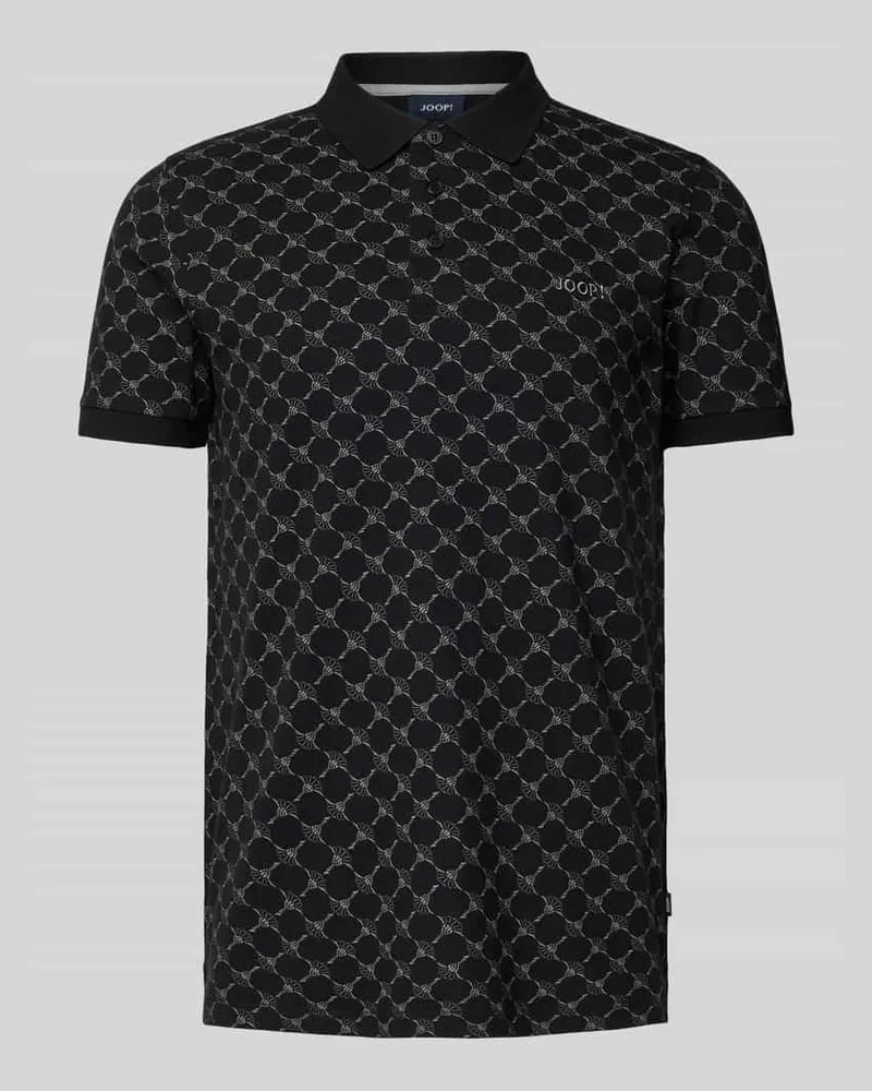 JOOP! Regular Fit Poloshirt mit Label-Stitching Modell 'Paigam Black