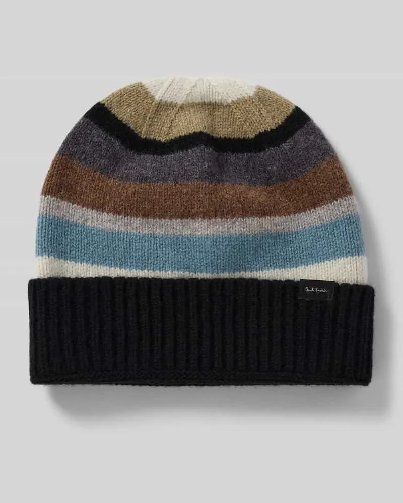 Paul Smith Beanie mit Label-Detail Mittelbraun