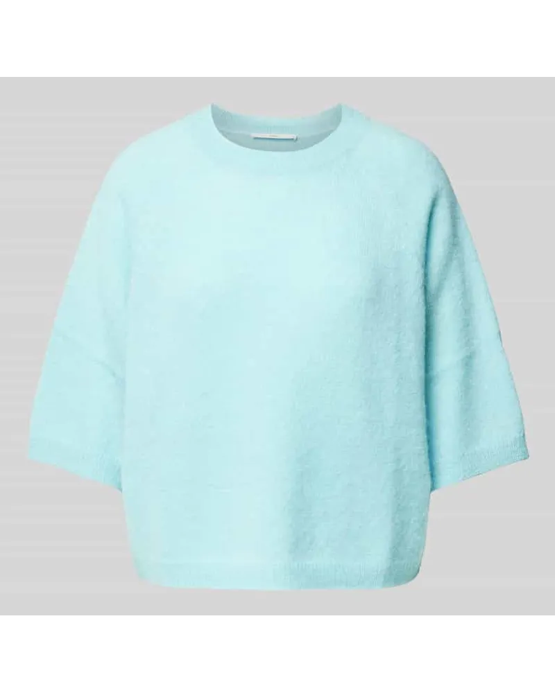 Lanius Strickshirt aus Alpaka-Mix mit Rundhalsausschnitt Aqua