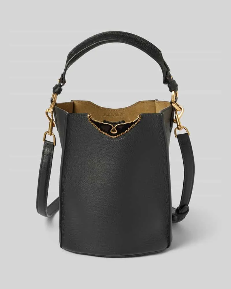 Zadig & Voltaire Handtasche mit Strukturmuster Modell 'BORDERLINE Black