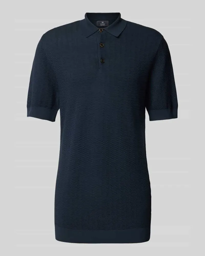 Matinique Slim Fit Poloshirt mit Strukturmuster Marine